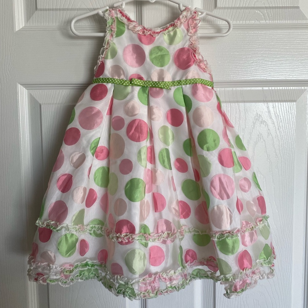 12 month baby girls Marmeletto sleeveless Spring dress.